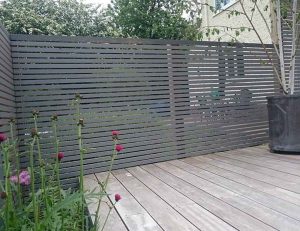 slatted contemparary fencing